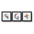 Set 3 Cuadros Surf Pop Art Surfing Tabla Playa Mar Deportes