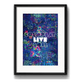 Cuadro Coldplay Live Show 2012 Rock Decoracion Con Paspartú Marco Negro