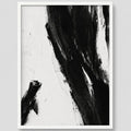 Cuadro Living Dormitorio Abstracto Blanco Negro Textura Brs2 Marco Blanco