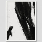 Cuadro Living Dormitorio Abstracto Blanco Negro Textura Brs2 Marco Blanco