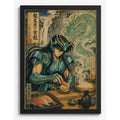 Cuadro Caballeros Del Zodiaco Shiryu Chef Sushi Cocina Anime Marco Negro