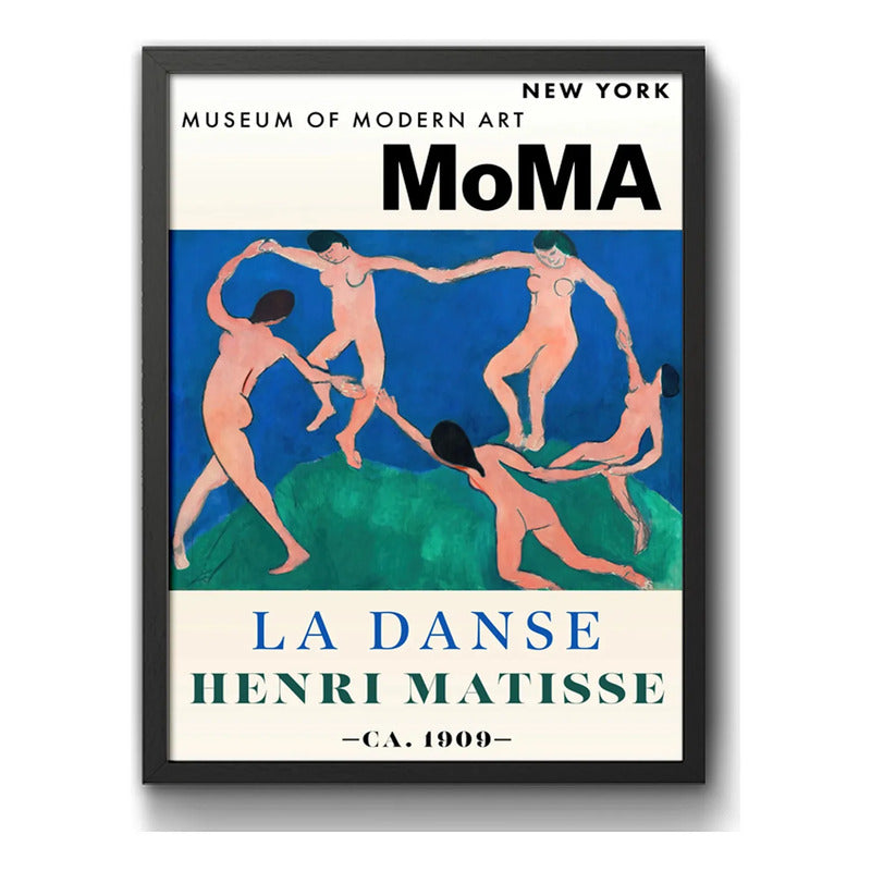Cuadro Matisse La Danza Danse Moma Arte Abstracto Decoracion Marco Negro