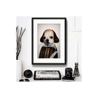 Cuadro Perro Gato Musica Cine Pop Decoracion Con Paspartú