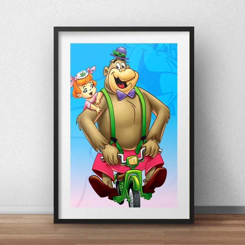 Cuadro Maguila Gorila Hanna Barbera Dibujo Serie Tv Paspartú Marco Negro