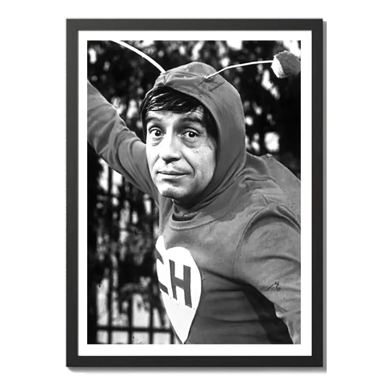 Cuadro Chapulin Colorado El Chavo Del 8 Serie Tv Retro Foto Marco Negro