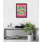 Cuadro Copa Del Mundo Futbol Fifa 2026 Póster Oficial Ciudad Guadalajara Mexico Negro