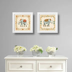 Set 2 Cuadros Elefante India Hindu Arte Decoracion
