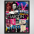 Cuadro Adam Levine Maroon 5 Album Canciones Musica Pop Rock Marco Negro