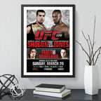 Cuadro Ufc Fight Peleas Famosas Retro Mma Deporte Coleccion Ufc 135 Jon Jones Vs Rampage Jackson Negro