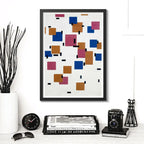 Cuadro Piet Mondrian Arte Modernismo Obras Decoracion Composition In Colour A Con Marco Negro