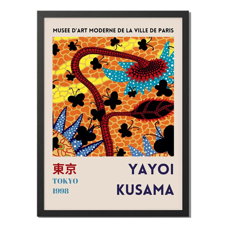 Cuadro Yayoi Kusama Arte Japones Exposición Ville París 1998 Marco Negro