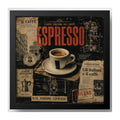 Cuadro Living Comedor Cocina Café Espresso Coffee Retro Brs2 Marco Negro