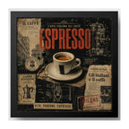 Cuadro Living Comedor Cocina Café Espresso Coffee Retro Brs2 Marco Negro