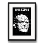Cuadro Hellraiser Clive Barker Terror Pelicula Con Paspartú Marco Negro