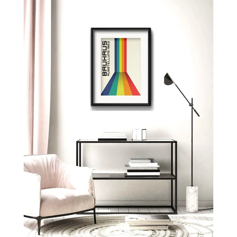 Cuadro Bauhaus Exposicion 1923 Arte Br5 53x43cm Con Paspartú Marco Negro