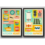 Set 2 Cuadros Cocina Escandinavo Kitchen Decoración Hogar