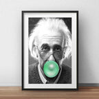 Cuadro Albert Einstein Chicle Pop Art Decoracion Paspartú