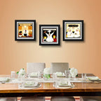 Set 3 Cuadros Chef Cocina Gourmet Kitchen Retro Decoracion