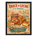 Cuadro Dulce Leche Y A Seguir La Vida Es Corta Postre Cocina Marco Negro