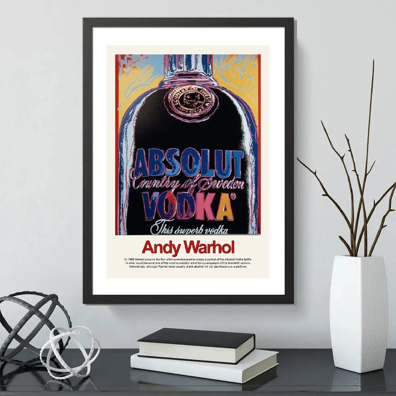 Cuadro Andy Warhol Pop Art Monroe Mariposa Flores Decoracion Andy Warhol Vodka Marco Negro