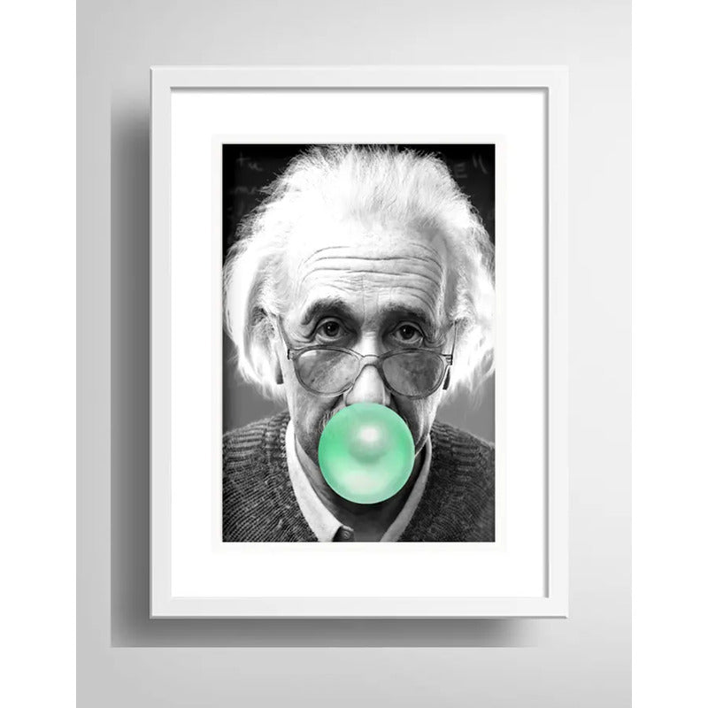 Cuadro Albert Einstein Chicle Pop Art Decoracion Paspartú