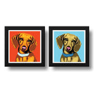 Set 2 Cuadros Perro Dachshund Pop Art Mascotas Decoracion