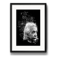 Cuadro Einstein En Blanco Y Negro Decoracion Con Paspartú Marco Negro