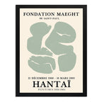 Cuadro Hantai Saint Paul Maeght Abstracto Tonos Suaves Arte Marco Negro