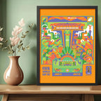 Cuadro Copa Del Mundo Futbol Fifa 2026 Póster Oficial Ciudad Ciudad De Mexico Negro