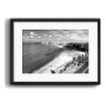 Cuadro Montevideo Pocitos Foto Blanco Y Negro Con Paspartú Marco Negro