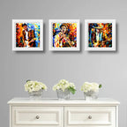 Set 3 Cuadros Eric Clapton Jimi Hendrix Ray Vaughan Pop Art