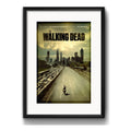 Cuadro The Walking Dead Serie Tv Br2 Decoracion Con Paspartú Marco Negro
