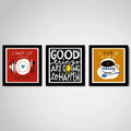 Set 3 Cuadros Cocina Pop Art Frases Cafe Comedor Decoracion