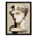 Cuadro Living Oficina Musa Cubista Moderna Arte Cubismo Marco Negro