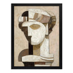 Cuadro Living Oficina Musa Cubista Moderna Arte Cubismo Marco Negro