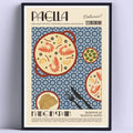 Cuadro De Cocina Paella Española Comida Decoracion Gourmet Marco Negro
