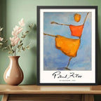 Cuadro Dormitorio Living Paul Klee Abstracto Scarecrow Marco Negro