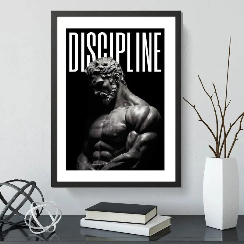 Cuadro Discipline Coach Personal Motivacional Art Decoracion Marco Negro