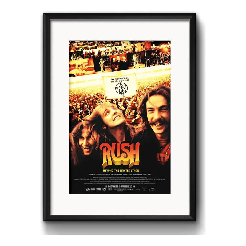 Cuadro Rush Rock Clasico Musica Album Decoracion Paspartú Marco Negro