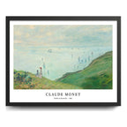 Cuadro Dormitorio Living Monet Acantilados En Pourville 1882 Marco Negro