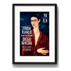 Cuadro Frida Kahlo Arte Pintora Brs6 Decoracion Con Paspartu Marco Negro