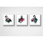 Set 3 Cuadros Super Bowl Nfl Futbol Americano Jugadores Club