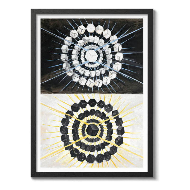Cuadro Dormitorio Living Hilma Af Klint Arte El Cisne N. 8 Marco Negro