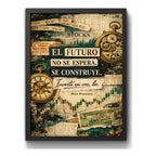 Cuadro Frase Motivacional El Futuro No Se Espera Coach Money Marco Negro