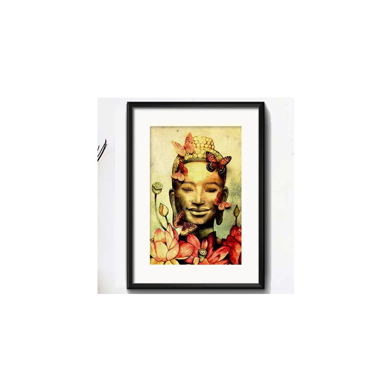 Cuadro Buda Budismo Meditacion Zen Feng Shui Con Paspartu