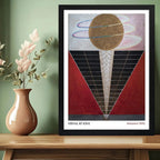 Cuadro Dormitorio Living Hilma Klint Retablo N. 2 Museo Marco Negro