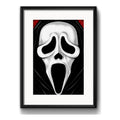 Cuadro Ghostface Pop Art Scream Terror Pelicula Con Paspartú Marco Negro