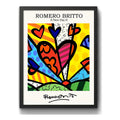 Cuadro Romero Britto Pop Art Un Nuevo Dia Corazon Living Marco Negro