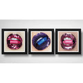 Set 3 Cuadros Fashion Boca Diamantes Joyas Salon Decoración
