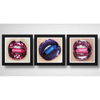 Set 3 Cuadros Fashion Boca Diamantes Joyas Salon Decoración